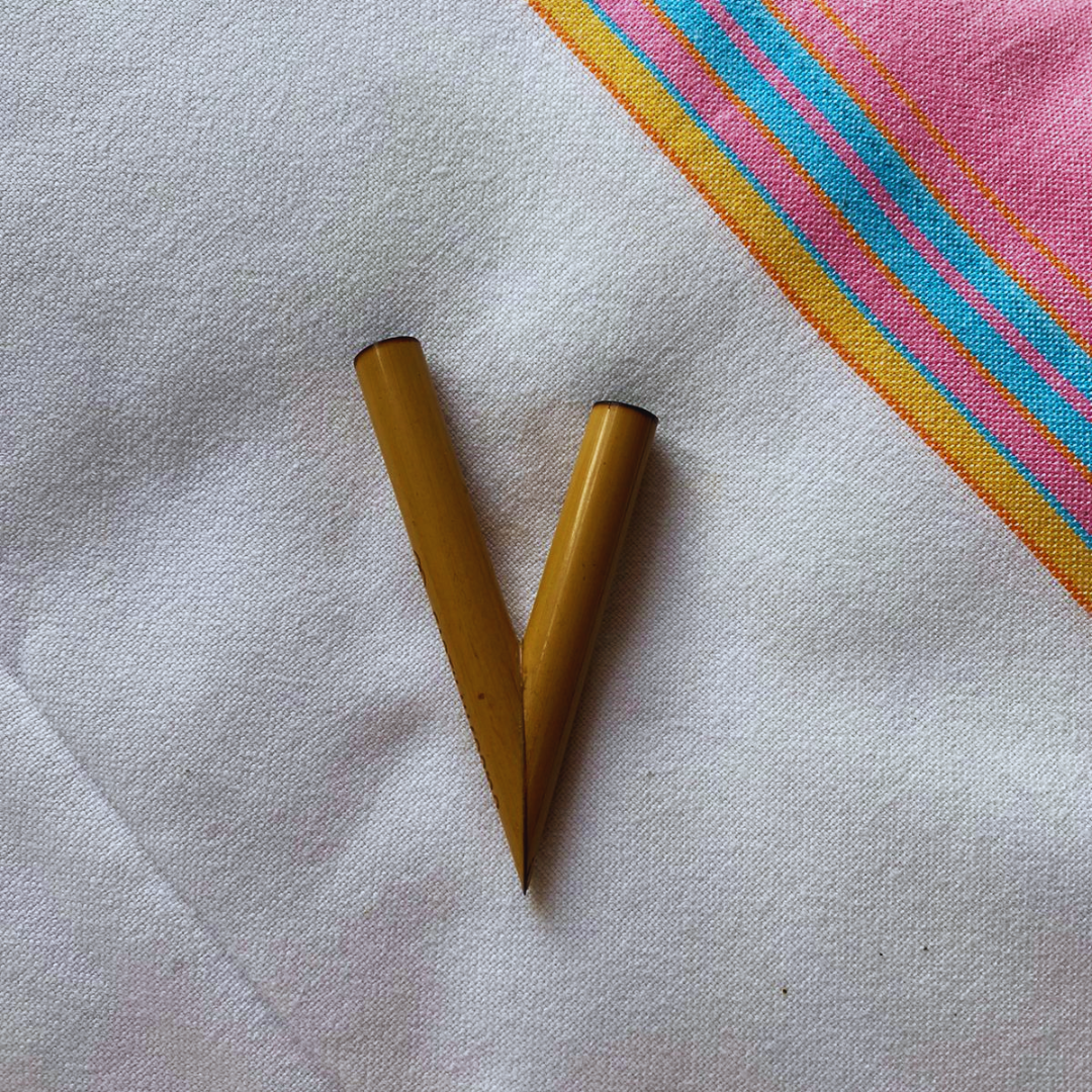 Simple Bamboo Kuripe | Decorated with Burn Marks | From South Africa