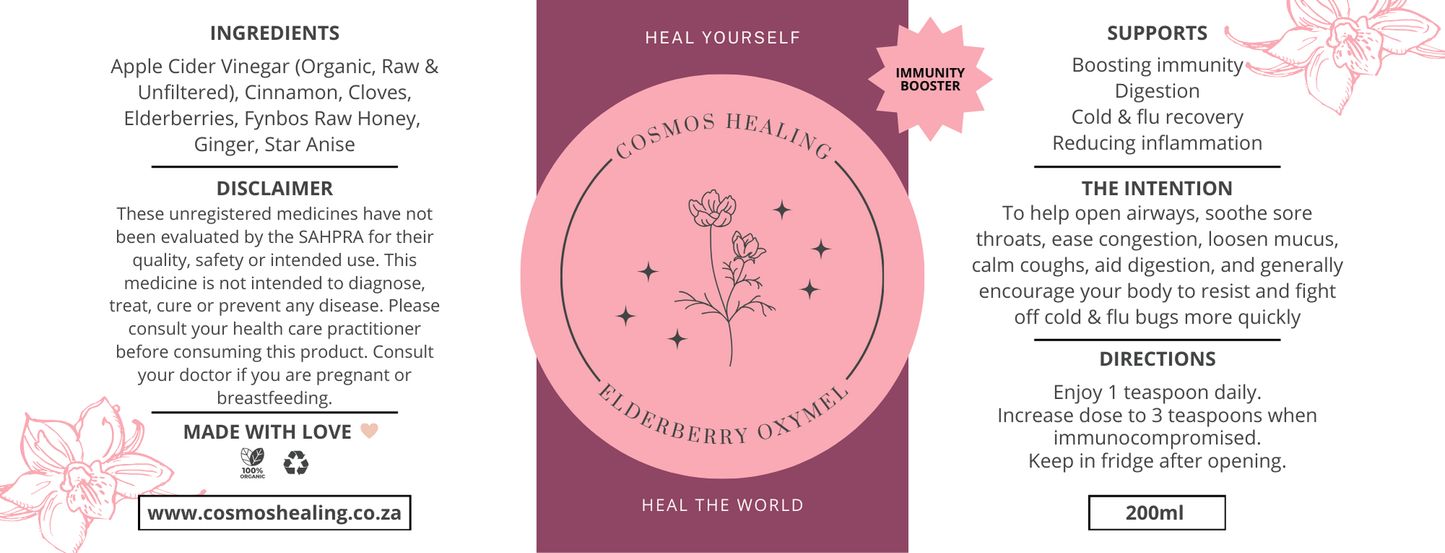 Cosmos Healing Elderberry Oxymel 200ml