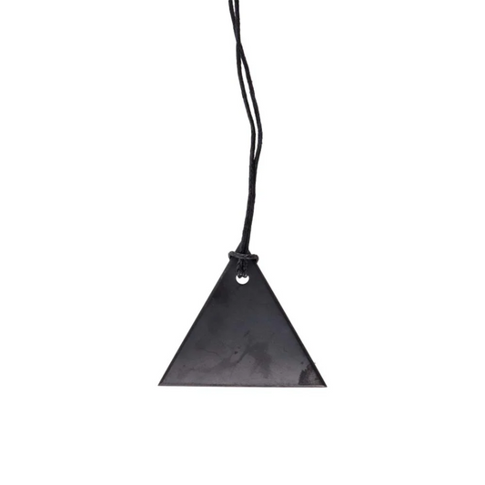 Shungite Triangle Male Necklace | EMF Protection