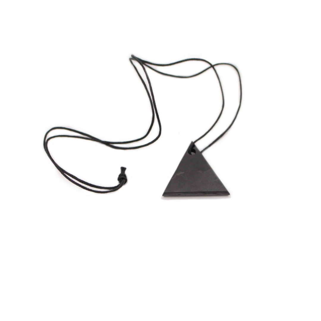 Shungite Triangle Male Necklace | EMF Protection