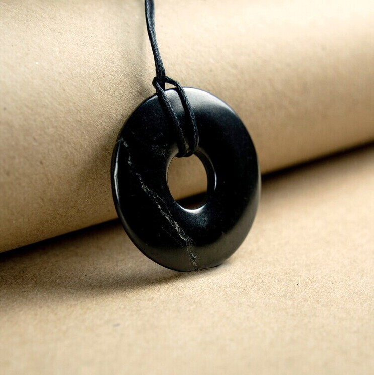Shungite Doughnut Necklace | EMF Protection