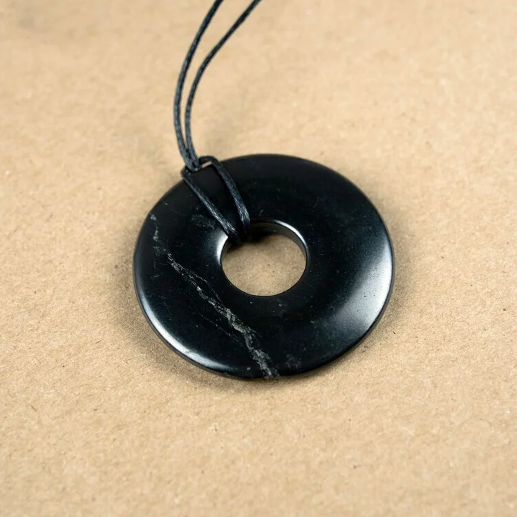 Shungite Doughnut Necklace | EMF Protection