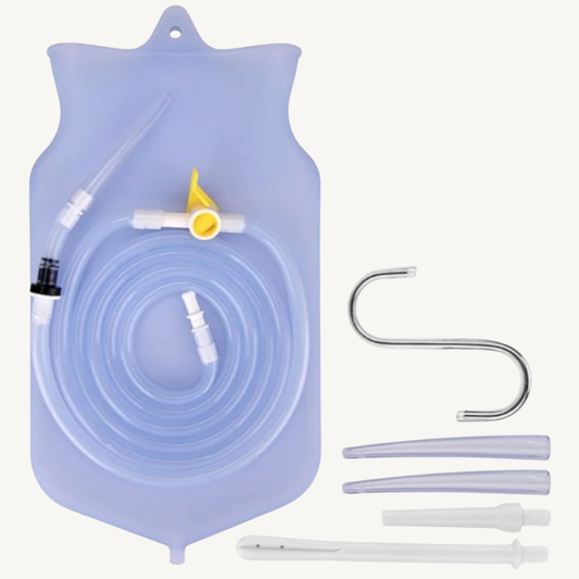 Cosmos Healing Premium Enema Kit | Medical Grade Silicone | 2 Litre Bag, Hose & Accessories