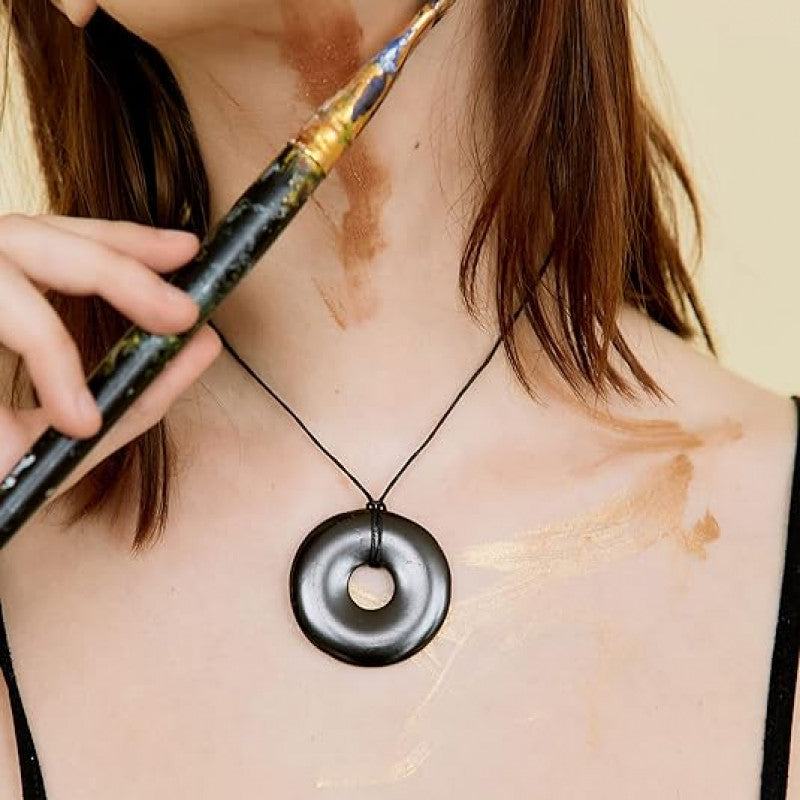 Shungite Doughnut Necklace | EMF Protection