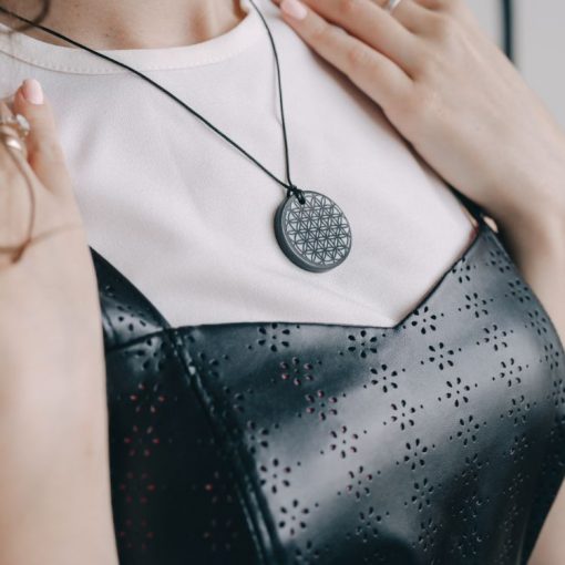 Shungite Flower of Life Necklace | EMF Protection