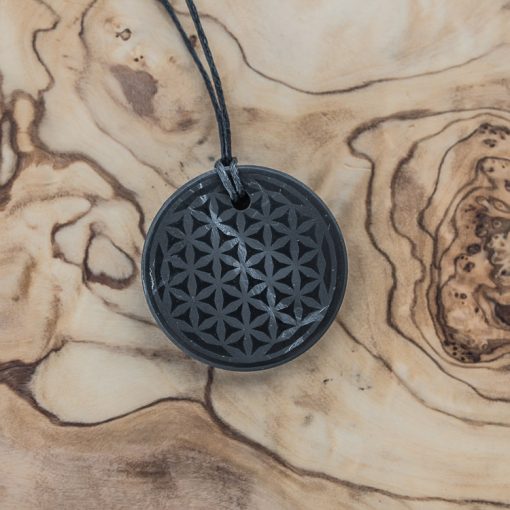 Shungite Flower of Life Necklace | EMF Protection