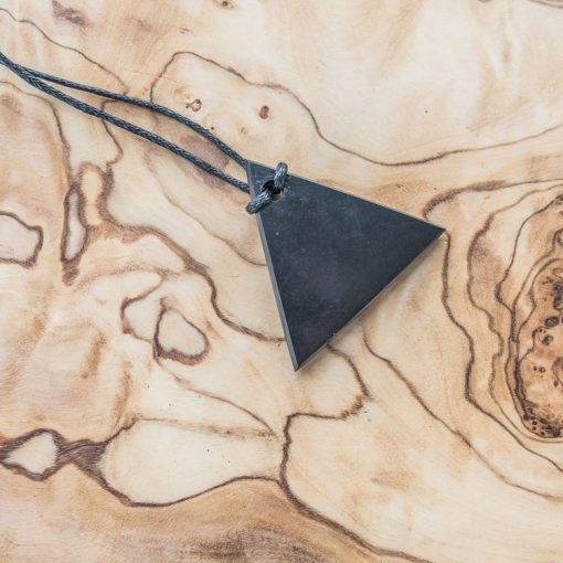 Shungite Triangle Male Necklace | EMF Protection
