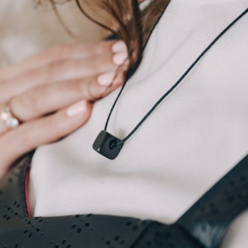 Shungite Cubic Bead Necklace | EMF Protection