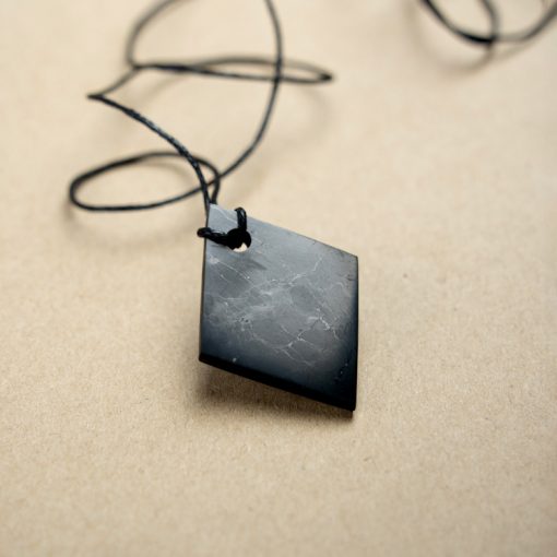Shungite Diamond Necklace | EMF Protection