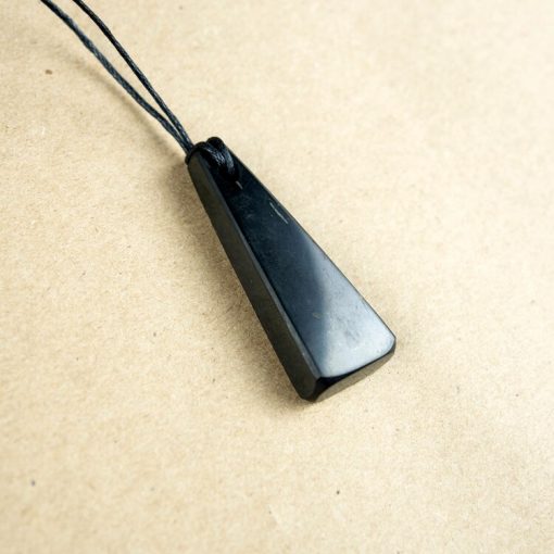 Shungite Trapezoid Pendant Necklace | EMF Protection