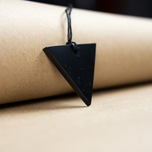 Shungite Triangle Female Necklace | EMF Protection
