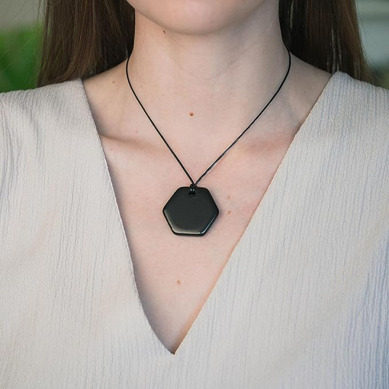 Shungite Hexagon Necklace | EMF Protection