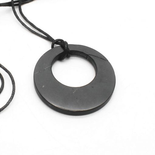Shungite Double Circle Necklace | EMF Protection