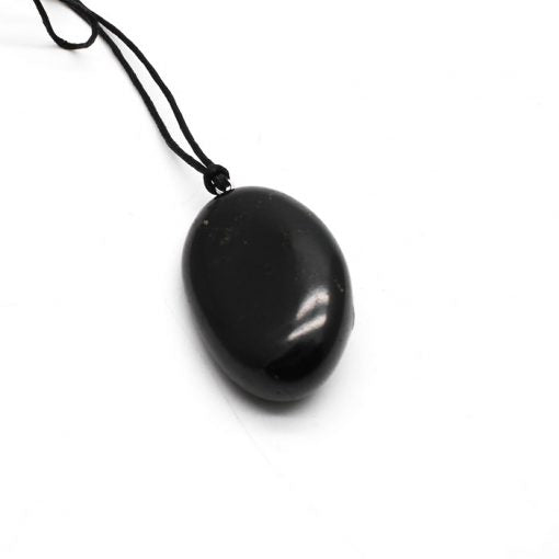 Shungite Tumbled Drop Necklace | EMF Protection