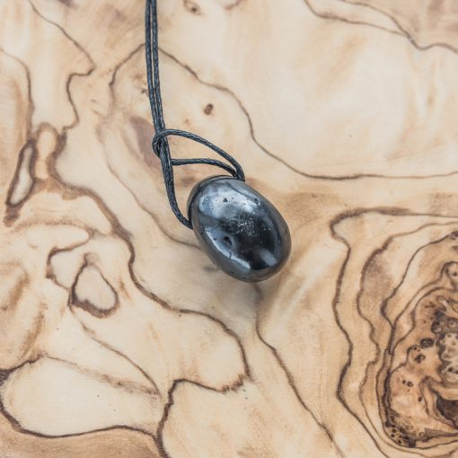 Shungite Tumbled Drop Necklace | EMF Protection