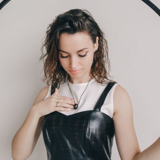 Shungite Tumbled Drop Necklace | EMF Protection