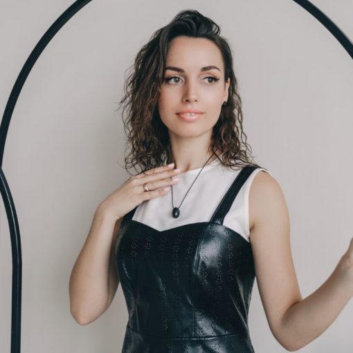 Shungite Tumbled Drop Necklace | EMF Protection