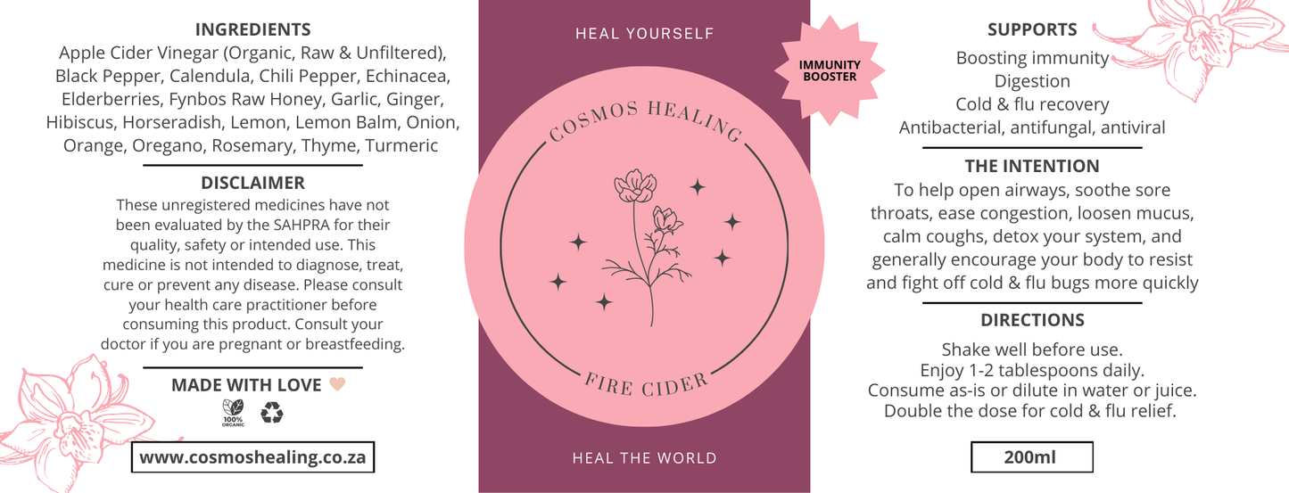 Cosmos Healing Botanical Fire Cider 200ml