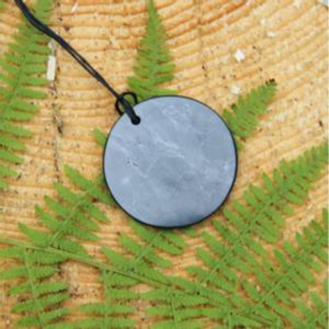 Karelian Shungite Circle Necklace | EMF Protection - Cosmos Healing