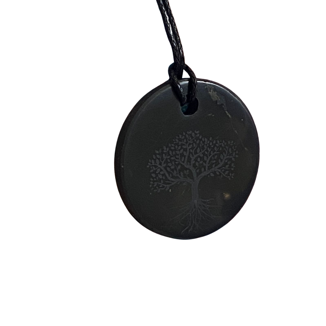 Karelian Shungite Tree Necklace | EMF Protection - Cosmos Healing