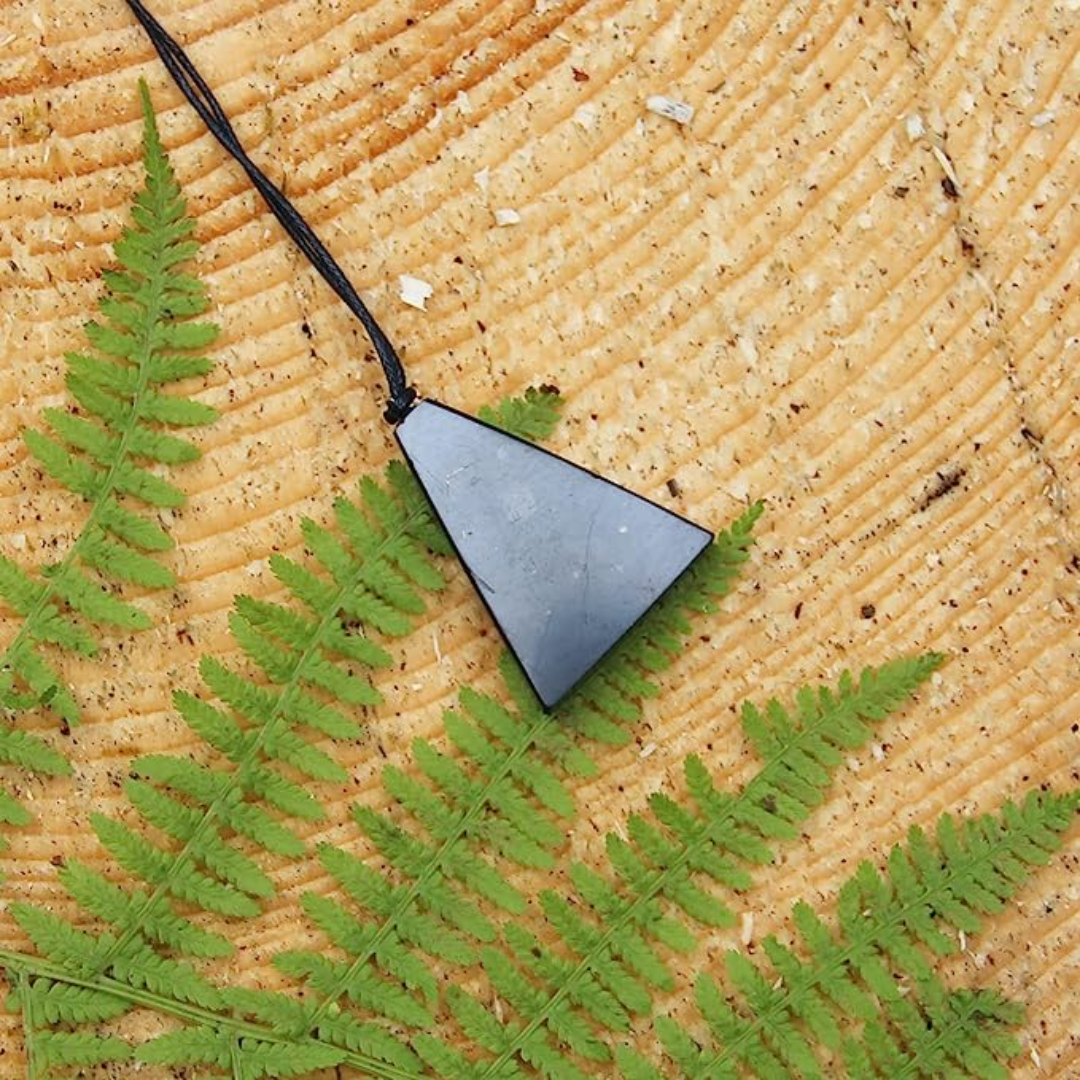 Karelian Shungite Trapezoid Necklace | EMF Protection - Cosmos Healing