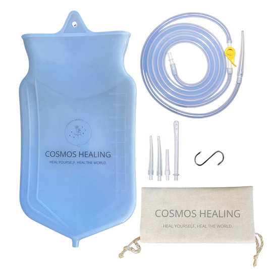 Cosmos Healing Enema Kit | Medical Grade Silicone  | 2 Litre Bag, Hose & Accessories